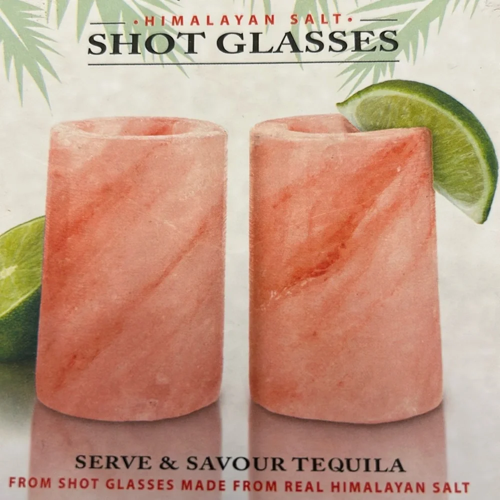 Final Touch Himalayan Salt Shot Glasses, Set of 2